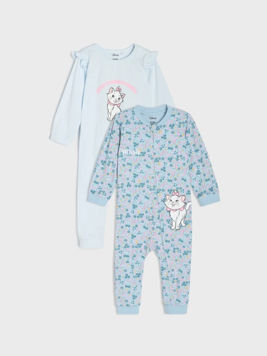 Zdjęcie produktu Sinsay - Bawełniane pajacyki z nadrukiem 2 pack Minnie Mouse - niebieski