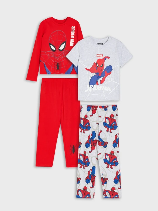 Zdjęcie produktu Sinsay - Bawełniane piżamy dwuczęściowe 2 pack Spider-Man - czerwony