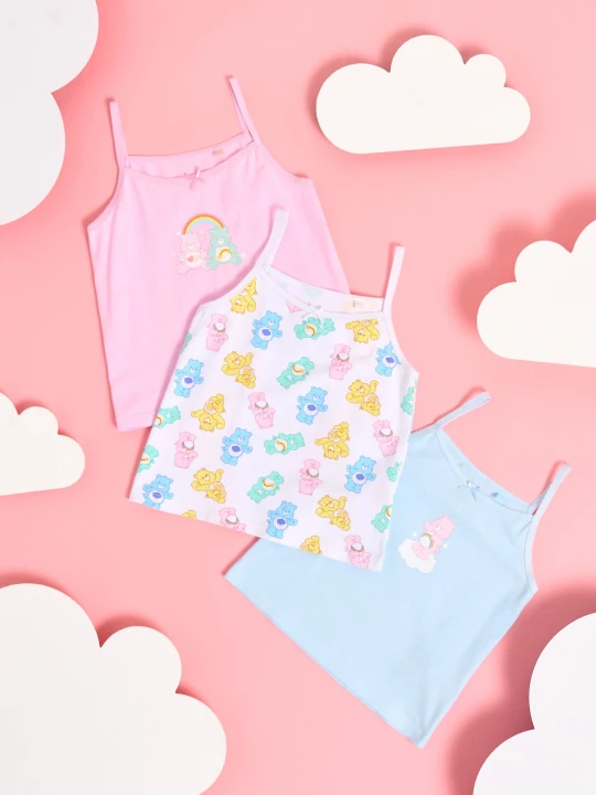 Zdjęcie produktu Sinsay - Bawełniane podkoszulki 3 pack Care Bears - wielobarwny