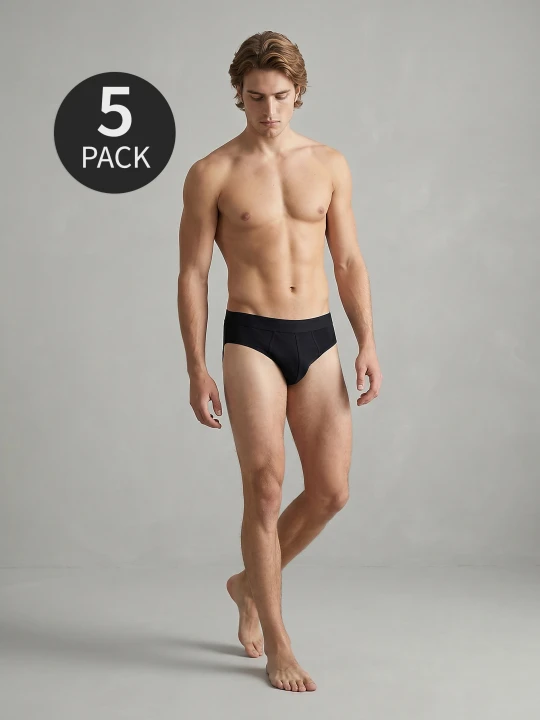 Zdjęcie produktu Sinsay - Bawełniane slipki 5 pack - czarny