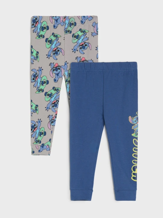 Zdjęcie produktu Sinsay - Bawełniane spodnie 2 pack Stitch - granatowy