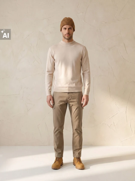 Zdjęcie produktu Sinsay - Bawełniane spodnie chino slim - brązowy