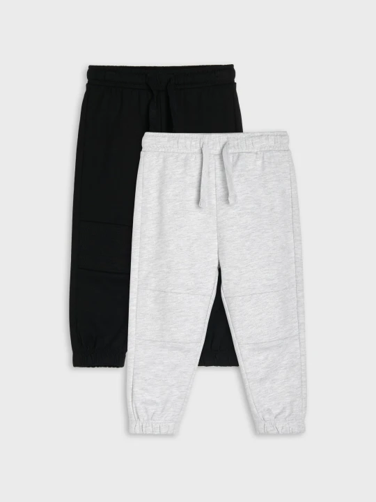 Zdjęcie produktu Sinsay - Bawełniane spodnie jogger 2 pack - czarny