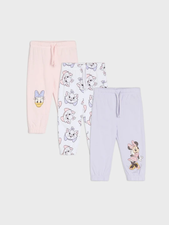 Zdjęcie produktu Sinsay - Bawełniane spodnie jogger 3 pack Disney - fioletowy