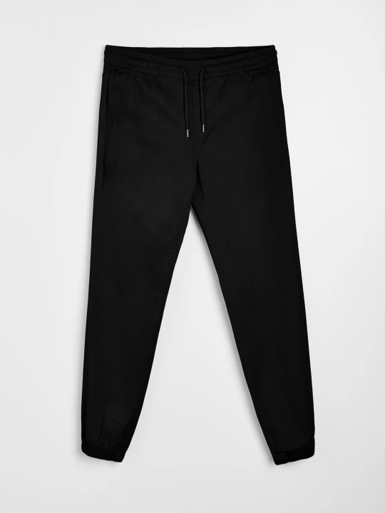 Zdjęcie produktu Sinsay - Bawełniane spodnie jogger - czarny
