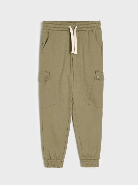 Zdjęcie produktu Sinsay - Bawełniane spodnie jogger loose - zielony