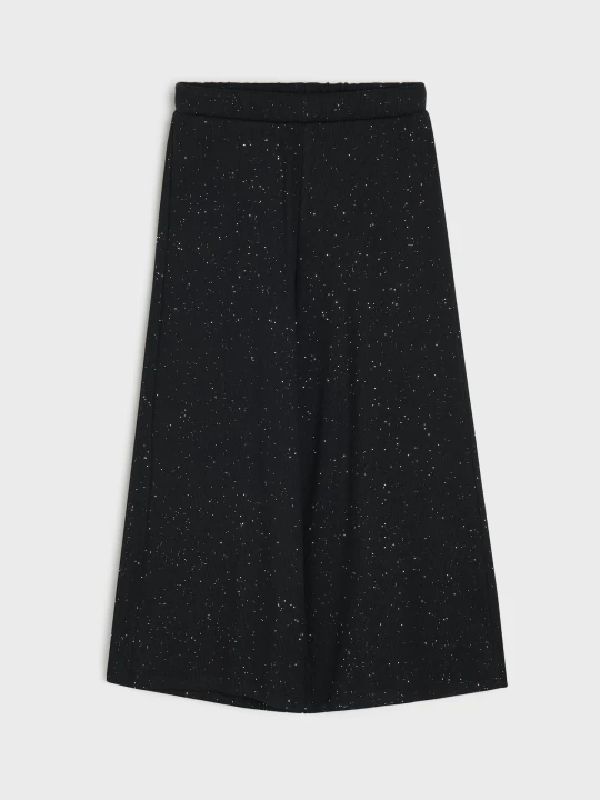 Zdjęcie produktu Sinsay - Bawełniane spodnie wide leg - czarny