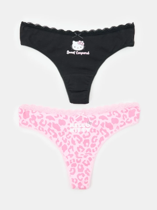 Zdjęcie produktu Sinsay - Bawełniane stringi 2 pack Hello Kitty - wielobarwny