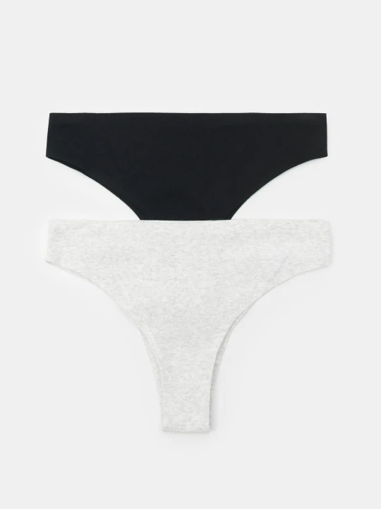 Zdjęcie produktu Sinsay - Bawełniane stringi 2 pack - wielobarwny