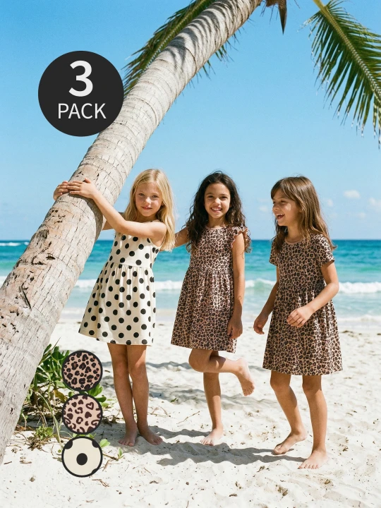 Zdjęcie produktu Sinsay - Bawełniane sukienki dresowe 3 pack - wielobarwny