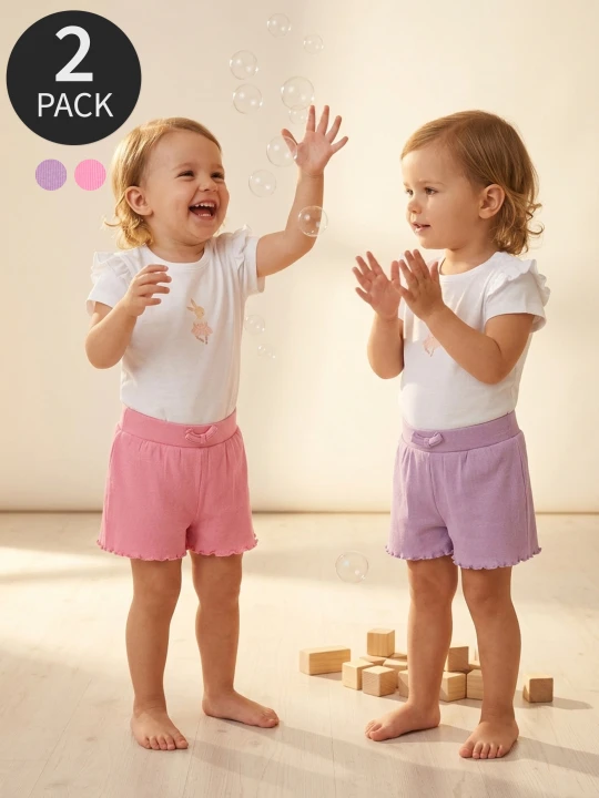 Zdjęcie produktu Sinsay - Bawełniane szorty 2 pack - różowy