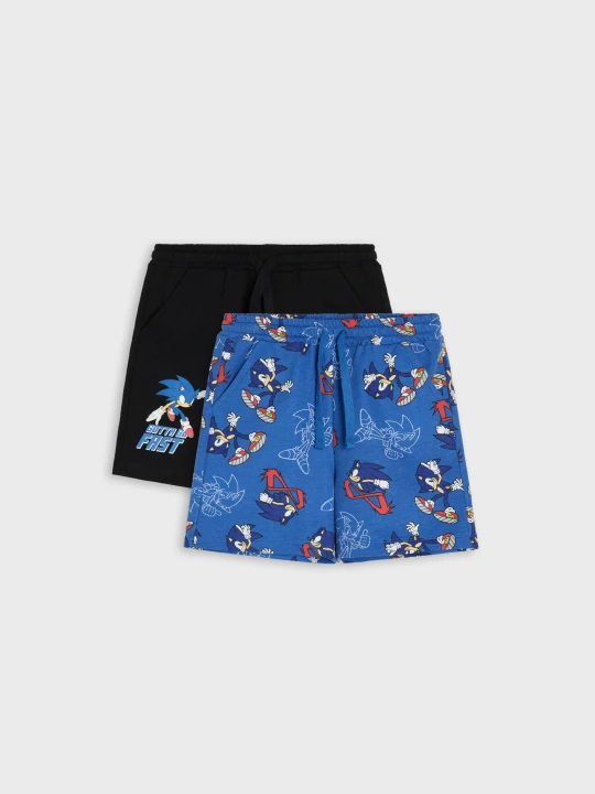 Zdjęcie produktu Sinsay - Bawełniane szorty 2 pack Sonic the Hedgehog - wielobarwny
