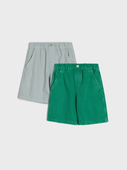 Zdjęcie produktu Sinsay - Bawełniane szorty jeansowe 2 pack - wielobarwny