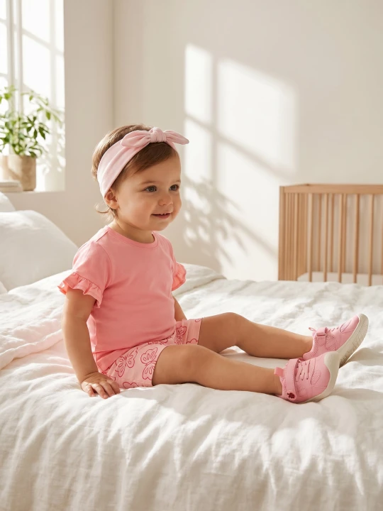 Zdjęcie produktu Sinsay - Bawełniane szorty z motywem motyli - różowy
