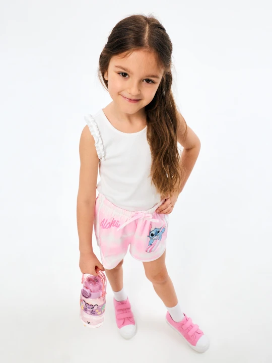 Zdjęcie produktu Sinsay - Bawełniane szorty z nadrukiem Stitch - wielobarwny