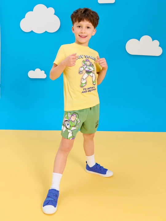 Zdjęcie produktu Sinsay - Bawełniane szorty z nadrukiem Toy Story - zielony