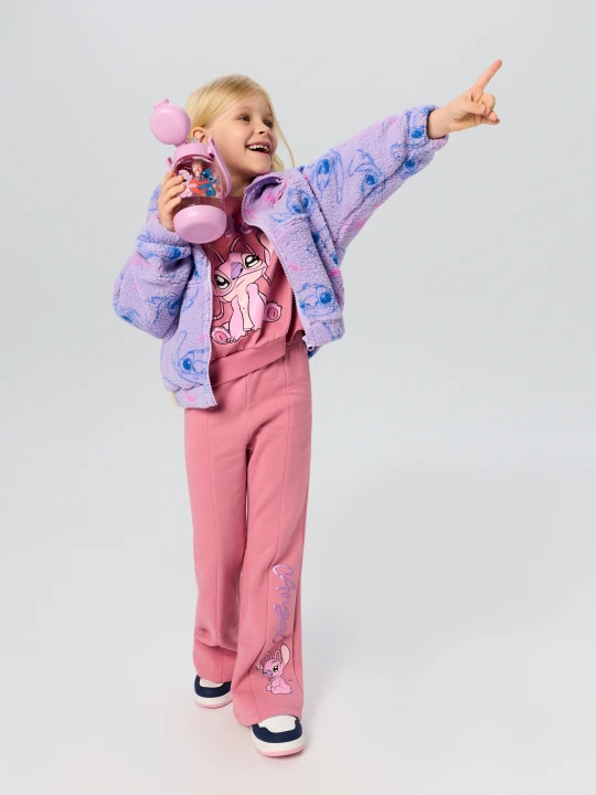 Zdjęcie produktu Sinsay - Bawełniany komplet: bluza i spodnie Lilo & Stitch - różowy