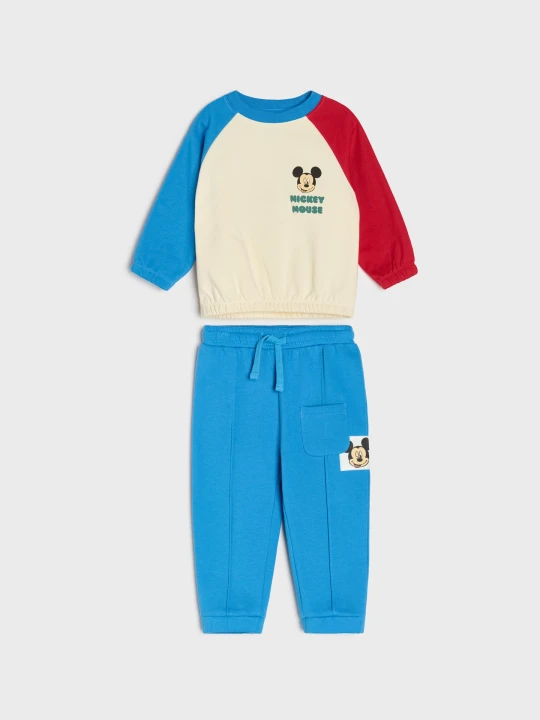 Zdjęcie produktu Sinsay - Bawełniany komplet: bluza i spodnie Minnie Mouse - kremowy