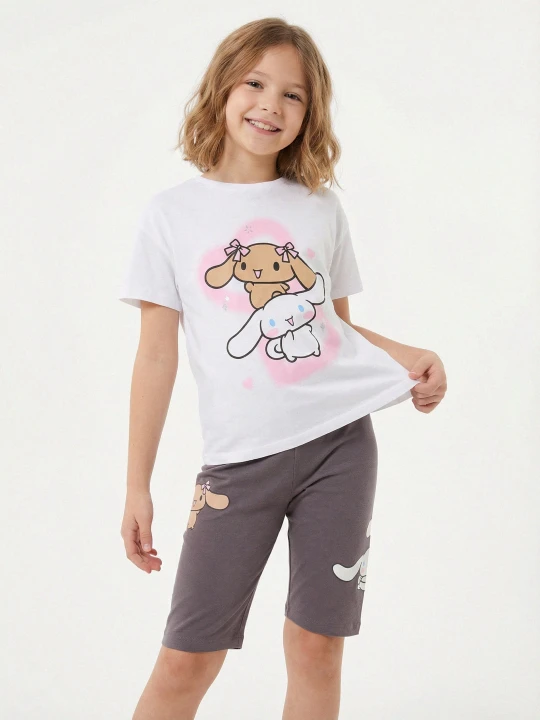 Zdjęcie produktu Sinsay - Bawełniany komplet: koszulka i kolarki Cinnamoroll - wielobarwny