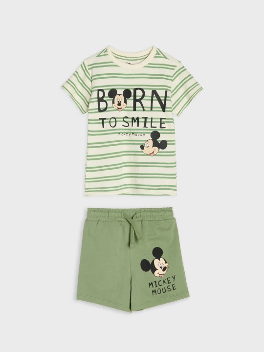 Zdjęcie produktu Sinsay - Bawełniany komplet Mickey Mouse - green spruce