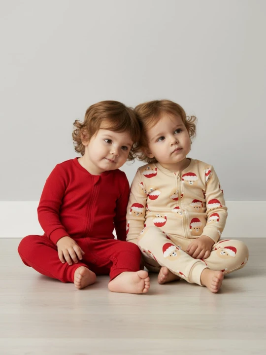 Zdjęcie produktu Sinsay - Bawełniany pajacyk z motywem świątecznym 2 pack - kremowy