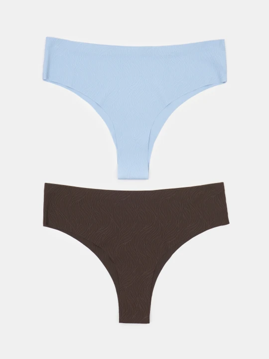 Zdjęcie produktu Sinsay - Bezszwowe majtki brazilian 2 pack - wielobarwny