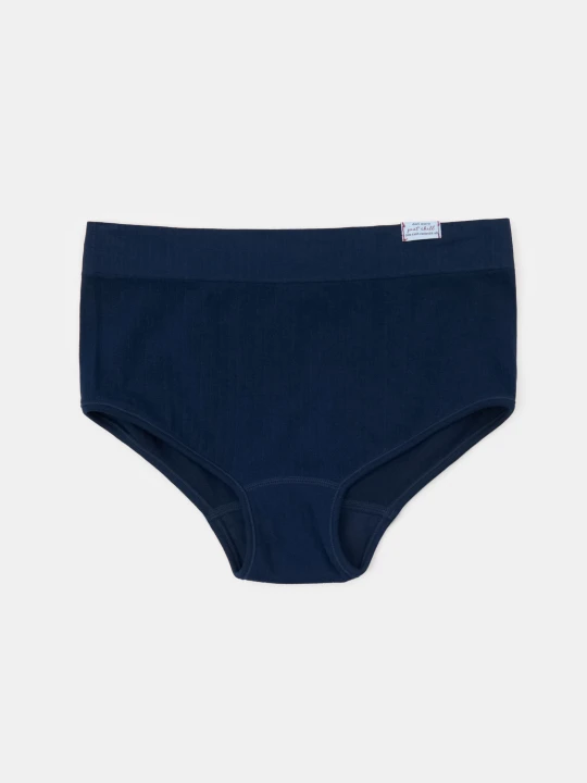 Zdjęcie produktu Sinsay - Bezszwowe majtki hipster z naszywką - granatowy