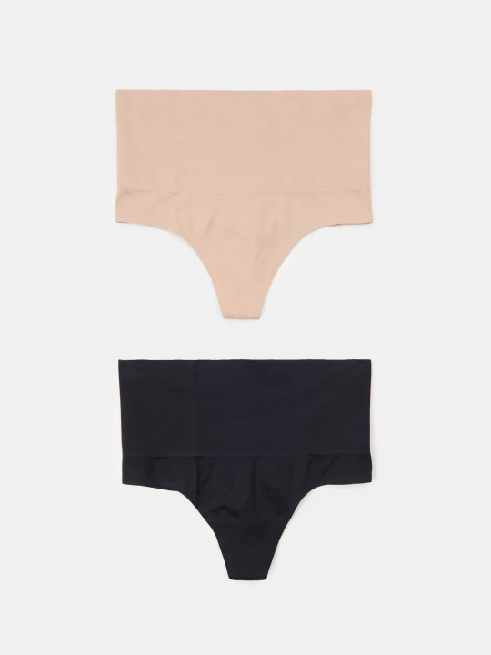 Zdjęcie produktu Sinsay - Bezszwowe stringi modelujące 2 pack - wielobarwny