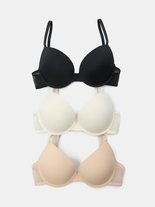 Zdjęcie produktu Sinsay - Biustonosz push-up 3 pack - wielobarwny