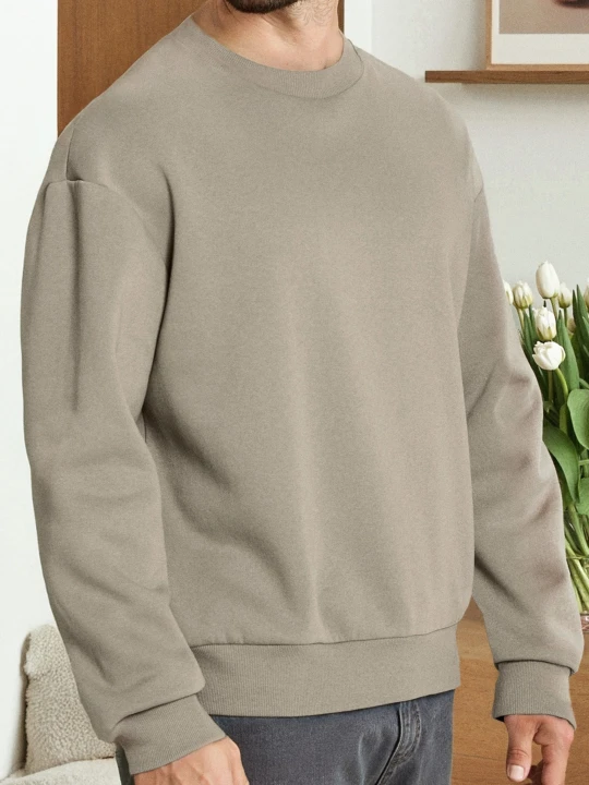 Zdjęcie produktu Sinsay - Bluza basic comfort fit - beżowy