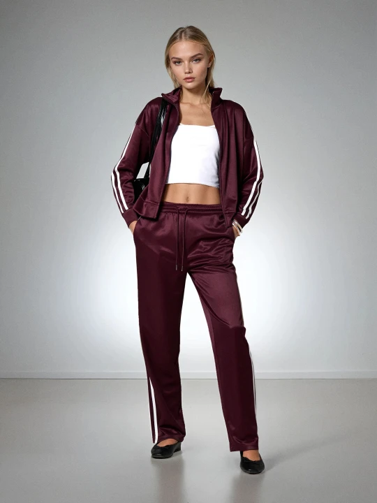 Zdjęcie produktu Sinsay - Rozpinana bluza ze stójką - bordowy