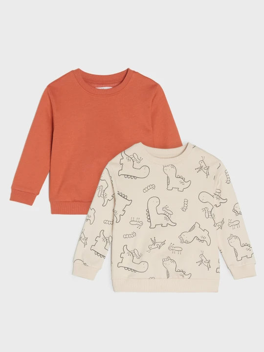 Zdjęcie produktu Sinsay - Bluza crewneck 2 pack - czerwony