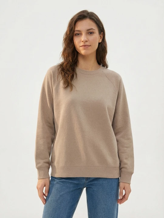 Zdjęcie produktu Sinsay - Bluza crewneck basic - brązowy