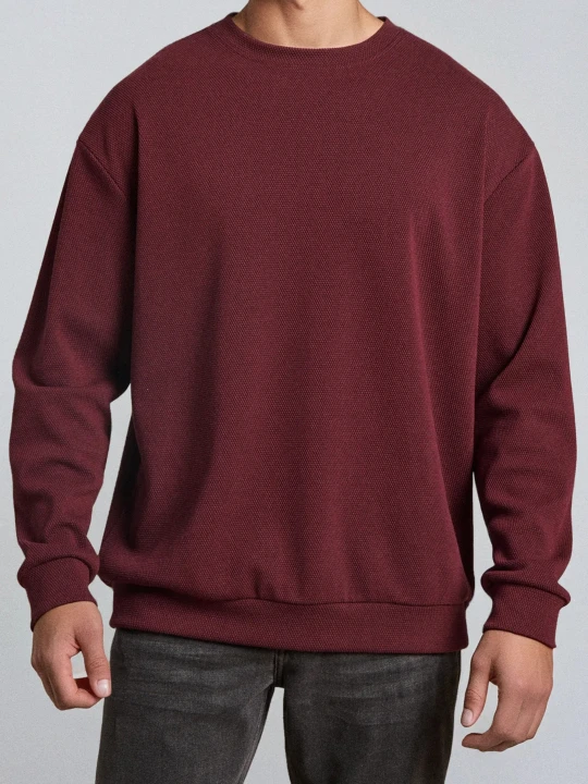 Zdjęcie produktu Sinsay - Bluza crewneck - bordowy