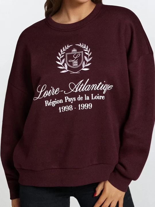 Zdjęcie produktu Sinsay - Bluza crewneck - bordowy