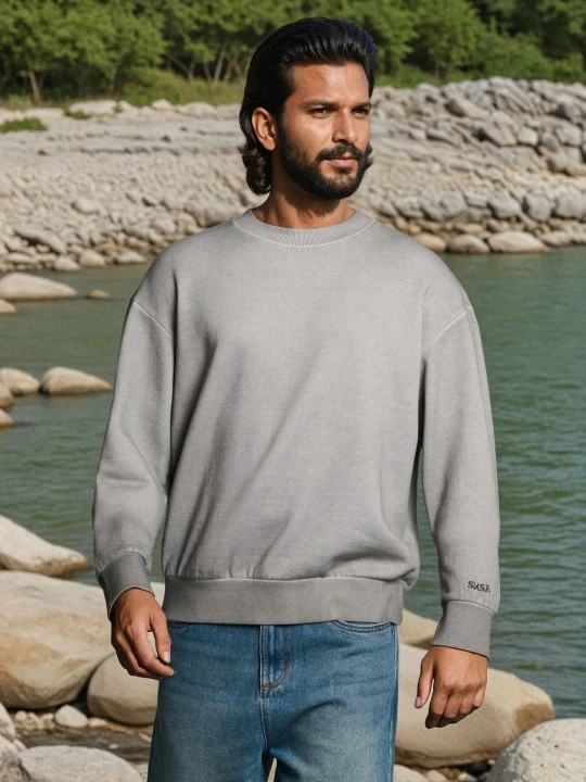 Zdjęcie produktu Sinsay - Bluza crewneck - brązowy