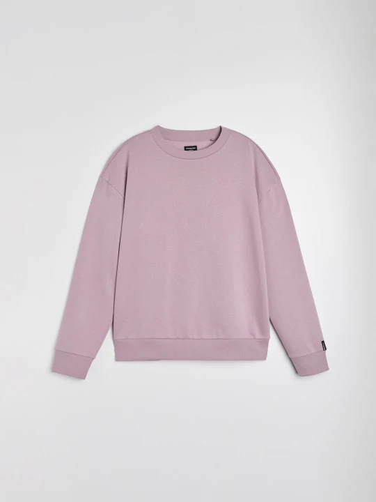 Zdjęcie produktu Sinsay - Bluza crewneck comfort fit z domieszką bawełny - różowy