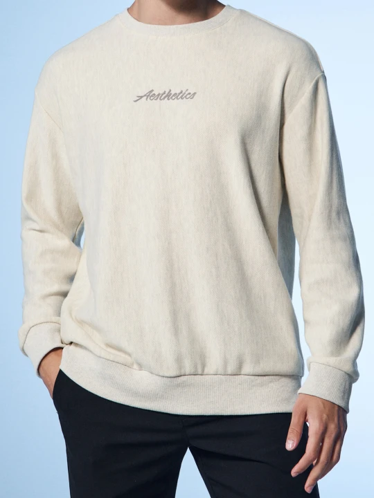 Zdjęcie produktu Sinsay - Bluza crewneck - kremowy