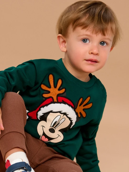 Zdjęcie produktu Sinsay - Bluza crewneck Mickey Mouse - zielony