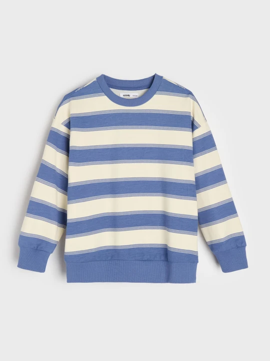 Zdjęcie produktu Sinsay - Bluza crewneck w paski - mid blue