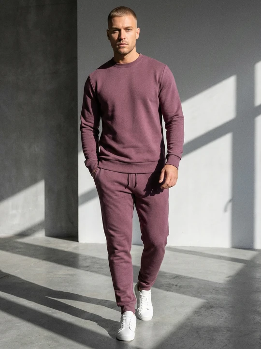 Zdjęcie produktu Sinsay - Bluza crewneck z domieszką bawełny - fioletowy