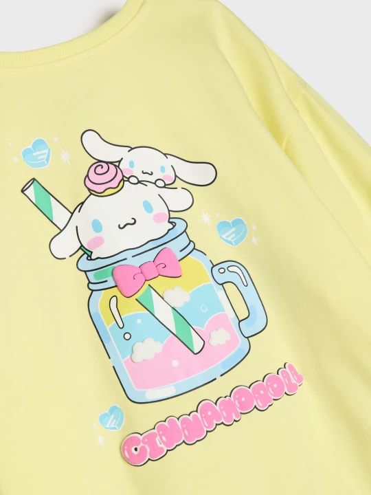 Zdjęcie produktu Sinsay - Bluza crewneck z nadrukiem Cinnamoroll - żółty