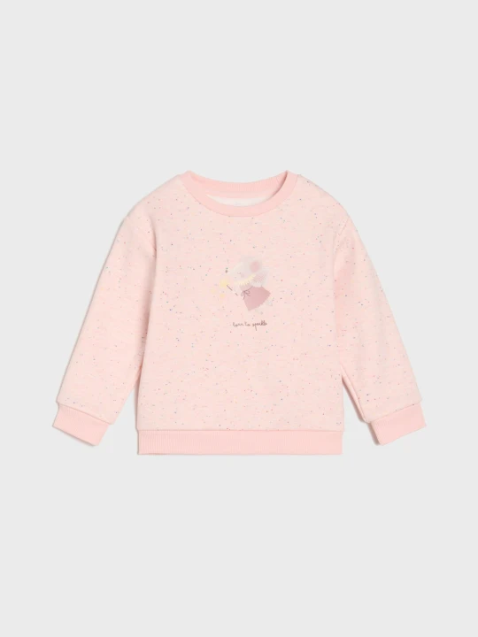 Zdjęcie produktu Sinsay - Bluza crewneck z nadrukiem - różowy