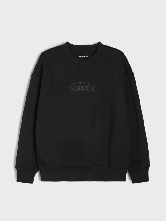 Zdjęcie produktu Sinsay - Bluza crewneck z napisem - czarny