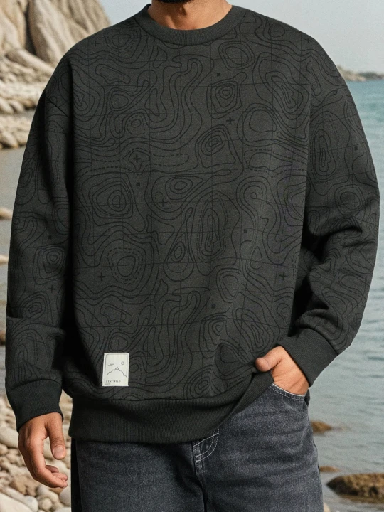 Zdjęcie produktu Sinsay - Bluza crewneck ze wzorem - zielony
