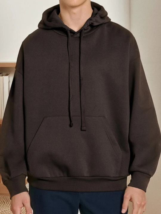 Zdjęcie produktu Sinsay - Bluza hoodie comfort fit - brązowy