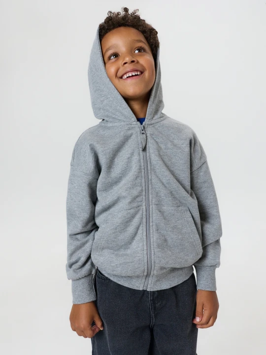 Zdjęcie produktu Sinsay - Bluza hoodie z bawełną - szary