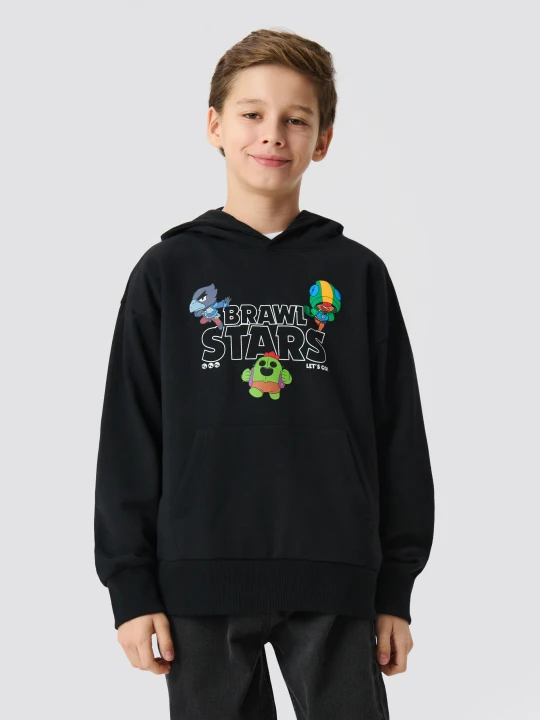 Zdjęcie produktu Sinsay - Bluza hoodie z nadrukiem Brawl Stars - czarny