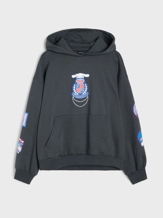 Zdjęcie produktu Sinsay - Bluza hoodie z nadrukiem Cinnamoroll - szary