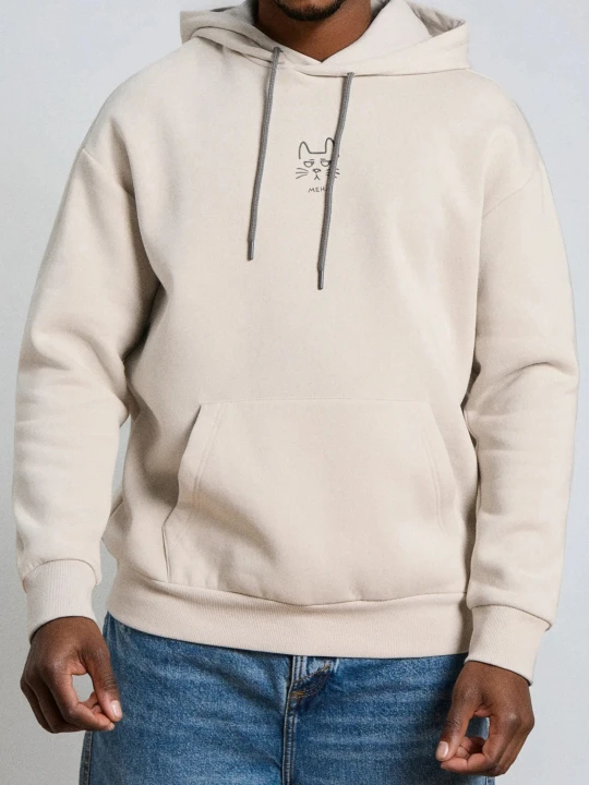 Zdjęcie produktu Sinsay - Bluza hoodie z nadrukiem - kremowy
